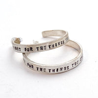 Faye Quote Hoops - RBG, Nevertheless she persisted and more - Chocolate and Steel