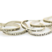 Faye Quote Hoops - RBG, Nevertheless she persisted and more - Chocolate and Steel