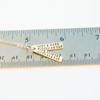 "Feet, What Do I Need You For When I Have Wings to Fly." -Frida Kahlo quote necklace - Chocolate and Steel