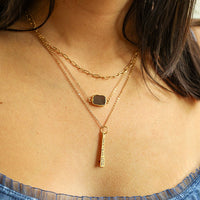 "Fight for the things you care about" -Ruth Bader Ginsburg quote necklace - Chocolate and Steel