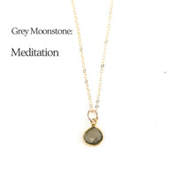 Gemstone Drop Necklaces - Chocolate and Steel