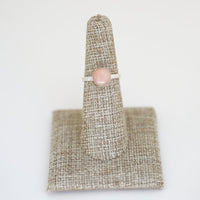 Gemstone Stacking Rings - Opal, Chrysoprase, Lapis, Malachite or Moonstone - Chocolate and Steel