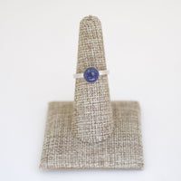 Gemstone Stacking Rings - Opal, Chrysoprase, Lapis, Malachite or Moonstone - Chocolate and Steel