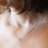 Herkimer Diamond Choker - Chocolate and Steel