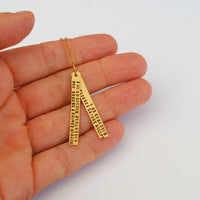 "I am no longer accepting the things I cannot change. I am changing the things I cannot accept." -Angela Davis Quote Necklace - Chocolate and Steel