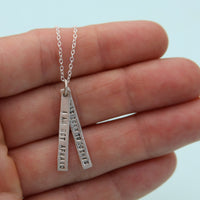 "I am not afraid. I was born to do this." -Joan of arc quote necklace - Chocolate and Steel