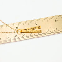 "I am not afraid. I was born to do this." -Joan of arc quote necklace - Chocolate and Steel