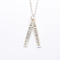 "I am not afraid. I was born to do this." -Joan of arc quote necklace - Chocolate and Steel