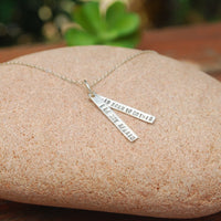 "I am not afraid. I was born to do this." -Joan of arc quote necklace - Chocolate and Steel