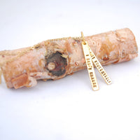 "I didn't change. I just found myself" Quote Necklace - Chocolate and Steel