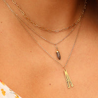 "I didn't change. I just found myself" Quote Necklace - Chocolate and Steel