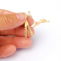 "I Dwell in Possibility" - Emily Dickinson quote necklace - Chocolate and Steel