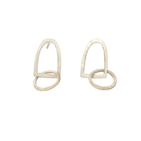 Ina Mound Studs - Chocolate and Steel