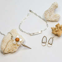 Ina Mound Studs - Chocolate and Steel