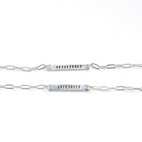 Intention Mantra Bracelets - Chocolate and Steel