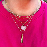 Isla Gemstone Heart Necklace | Birthstone Jewelry | Chocolate & Steel - Chocolate and Steel