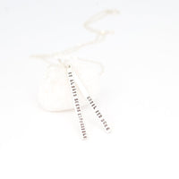 "It always seems impossible until it's done" - Nelson Mandela quote necklace - Chocolate and Steel