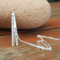 "It always seems impossible until it's done" - Nelson Mandela quote necklace - Chocolate and Steel