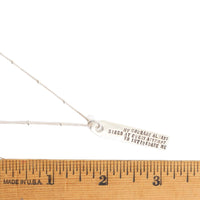 "Jane Austen" Luggage Tag Quote Necklace - Chocolate and Steel