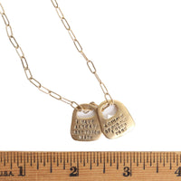 Joan Didion Rune Quote Necklace "I have already lost touch with a couple of people I used to be" - Chocolate and Steel