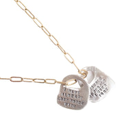 Joan Didion Rune Quote Necklace "I have already lost touch with a couple of people I used to be" - Chocolate and Steel