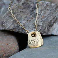 Joan Didion Rune Quote Necklace "I have already lost touch with a couple of people I used to be" - Chocolate and Steel