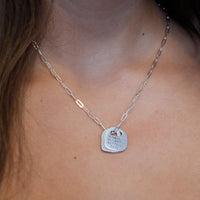 Joan Didion Rune Quote Necklace "I have already lost touch with a couple of people I used to be" - Chocolate and Steel