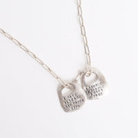 Joan Didion Rune Quote Necklace "I have already lost touch with a couple of people I used to be" - Chocolate and Steel