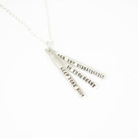 "Keep some room in your heart for the unimaginable." -Mary Oliver quote necklace - Chocolate and Steel