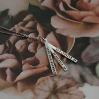 "Life is a balance of holding on and letting go" -Rumi Quote Necklace - Chocolate and Steel