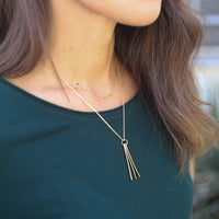 "Life Shrinks or Expands in Proportion to One's Courage" -Anais Nin Quote Necklace - Chocolate and Steel