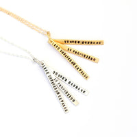 "Life Shrinks or Expands in Proportion to One's Courage" -Anais Nin Quote Necklace - Chocolate and Steel