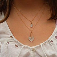 Lotta Moonstone Necklace - Chocolate and Steel