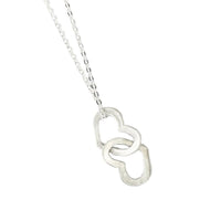 Lucinda Heart Necklace - Single or Double - Chocolate and Steel