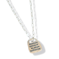 "Suddenly magically we found each other" Rune Necklace - Chocolate and Steel