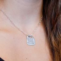 "Suddenly magically we found each other" Rune Necklace - Chocolate and Steel