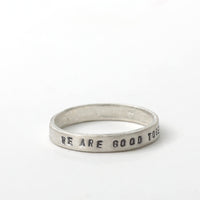 Message Stacking Rings - Love Edition - Chocolate and Steel