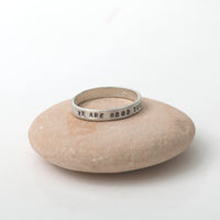 Message Stacking Rings - Love Edition - Chocolate and Steel