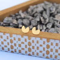 Missing Piece Studs - Chocolate and Steel