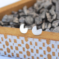 Missing Piece Studs - Chocolate and Steel