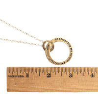 Moon Message Circle Necklace "If I could give you the moon, I would give you the moon" - Chocolate and Steel