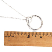 Moon Message Circle Necklace "If I could give you the moon, I would give you the moon" - Chocolate and Steel