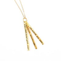 "Never Doubt That a Small Group of Thoughtful, Committed Citizens Can Change the World" -Margaret Mead Quote Necklace - Chocolate and Steel