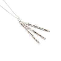 "Never Doubt That a Small Group of Thoughtful, Committed Citizens Can Change the World" -Margaret Mead Quote Necklace - Chocolate and Steel