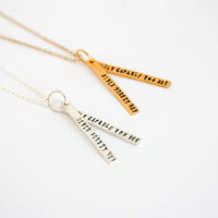 "Never forget how wildly capable you are" quote necklace - Chocolate and Steel