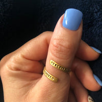 "Nevertheless She Persisted" Wrap Ring - Chocolate and Steel