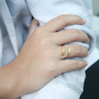 "Nevertheless She Persisted" Wrap Ring - Chocolate and Steel