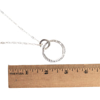 New Beginnings Message Circle Necklace - Chocolate and Steel
