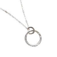 New Beginnings Message Circle Necklace - Chocolate and Steel