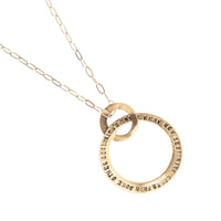 New Beginnings Message Circle Necklace - Chocolate and Steel
